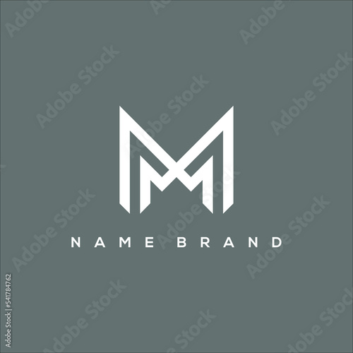 Modern abstract letter M logo design. Minimal M initial based icon. Initial MM vector