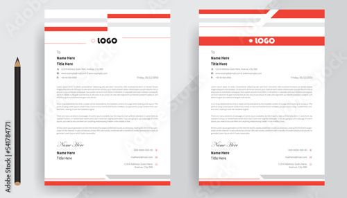 Letter Head Template Design, Business style letterhead templates for your project design, Vector illustration, Unique style letterhead templates for your Business. letterhead flyer corporate official.
