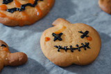 Tasty Halloween cookies fresh from the oven