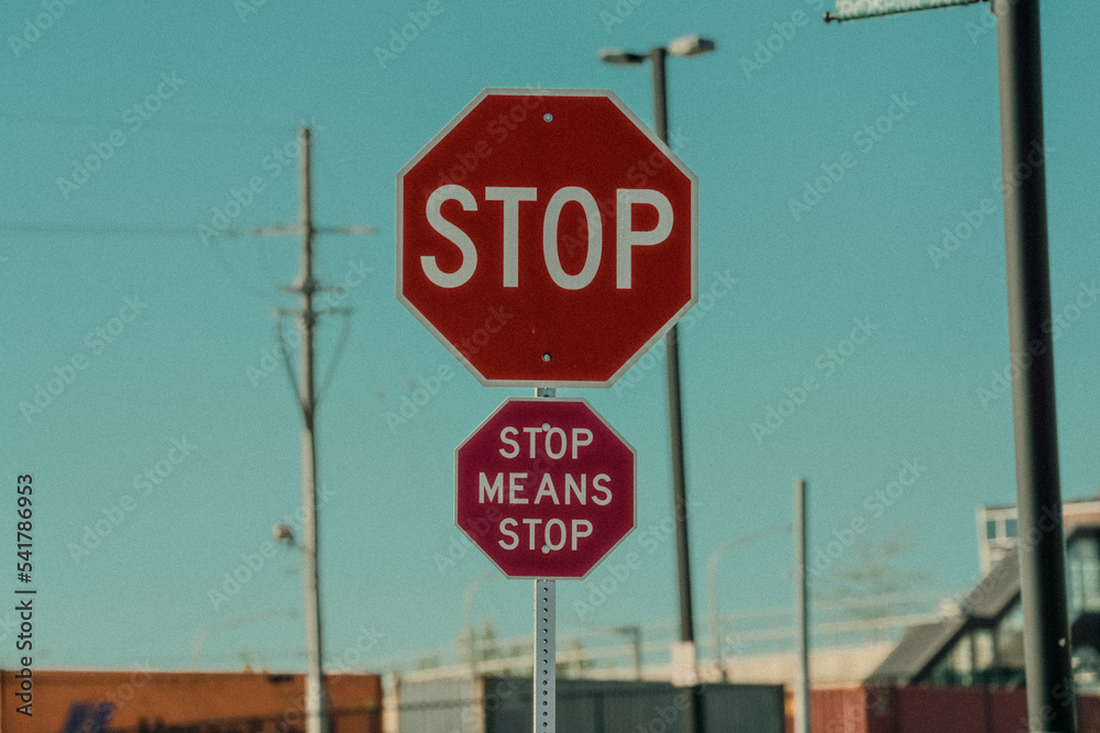 stop sign on the road
