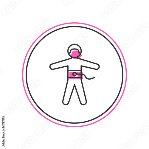 Filled outline Bungee jumping icon isolated on white background. Vector