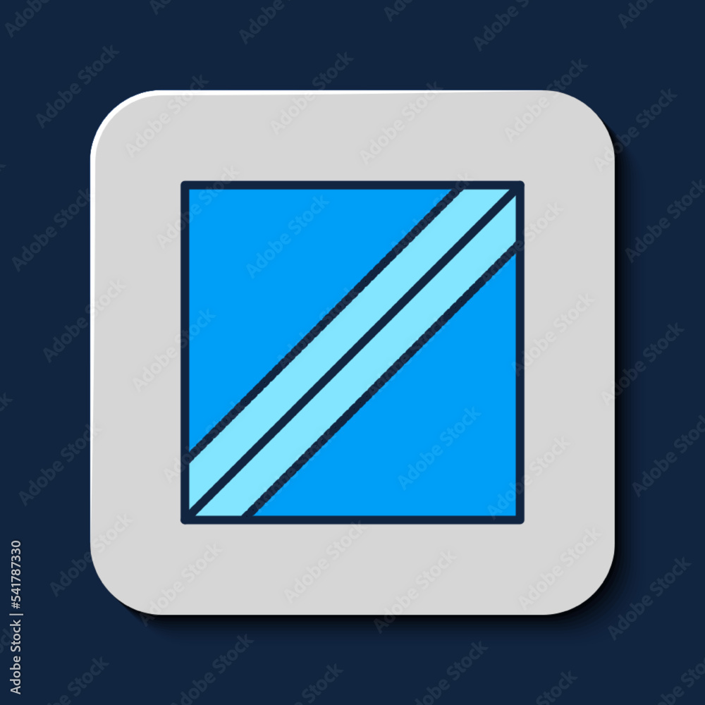 Filled outline Textile fabric roll icon isolated on blue background. Roll, mat, rug, cloth, carpet or paper roll icon. Vector Filled outline Textile fabric roll icon isolated on blue background. Roll, mat, rug, cloth, carpet or paper roll icon. Vector