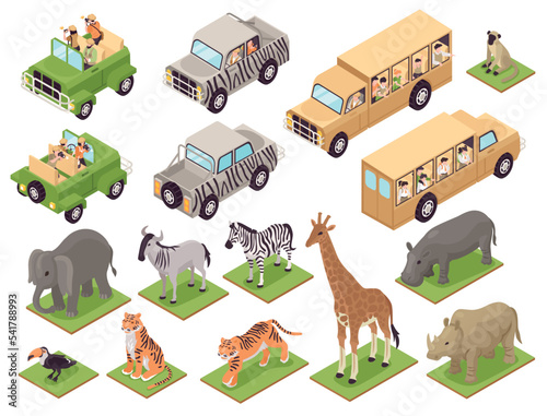 Isometric Photo Safari Set