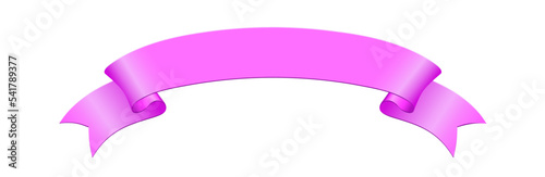 Blanko Banderole in pink,
Vektor Illustration isoliert auf weißem Hintergrund
