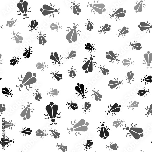 Black Mosquito icon isolated seamless pattern on white background. Vector © Kostiantyn