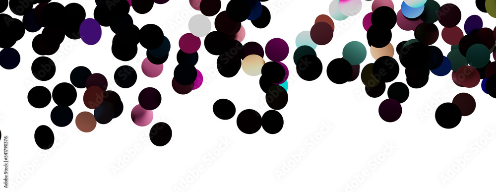 Fototapeta premium 3D animation of exploding confetti