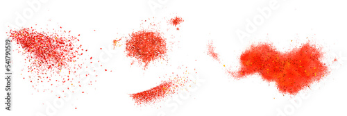 Foto Scatters of red pepper powder