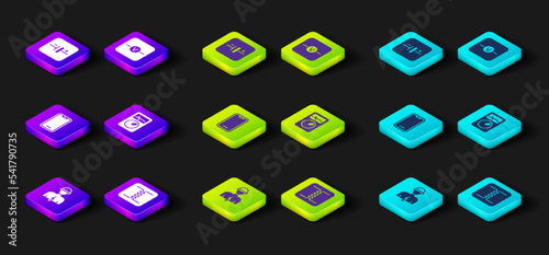 Set Electrician, Electrical transformer, Mobile phone, Ampere meter, multimeter, Voltmeter and DC voltage source icon. Vector