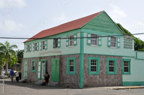 street in the town of Basseterre, in St. Kitts island