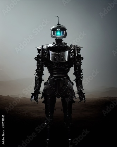 Artificial intelligence. Robots. Futuristic interpretation Future 2025.