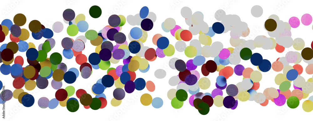 confettis falling 3d render illustration