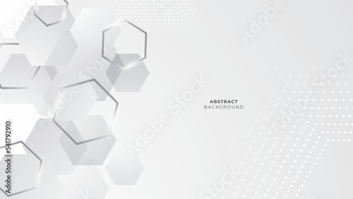 Vector Geometrical polygon abstract grey background © GarlicDesign