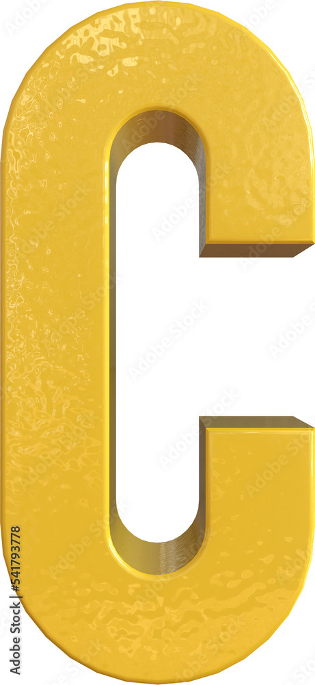 Fototapeta premium Alphabet Letter C 3D Render Character