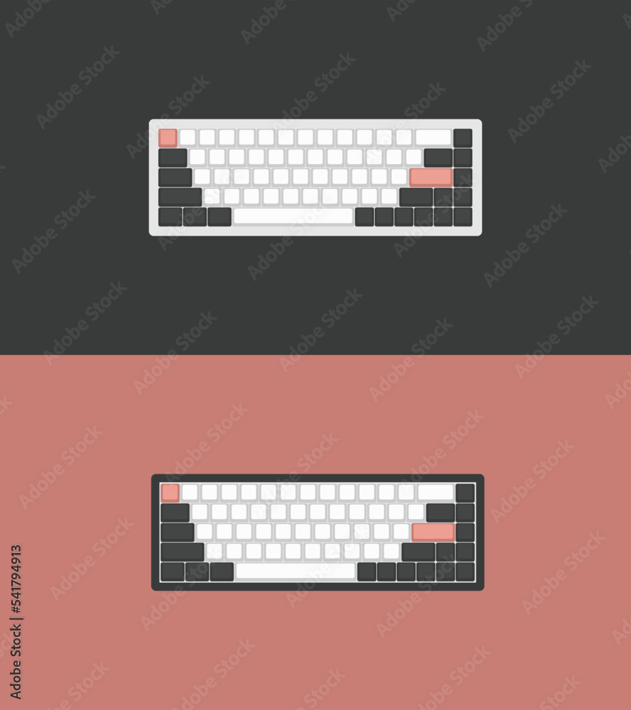 Assorted Mechanical Keyboard layout vectors, Computer Keyboard, Icons