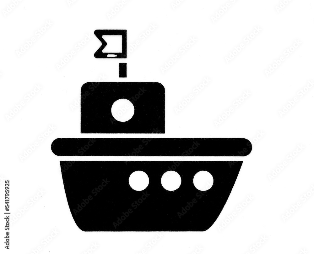 Fototapeta premium cargo ship on white background