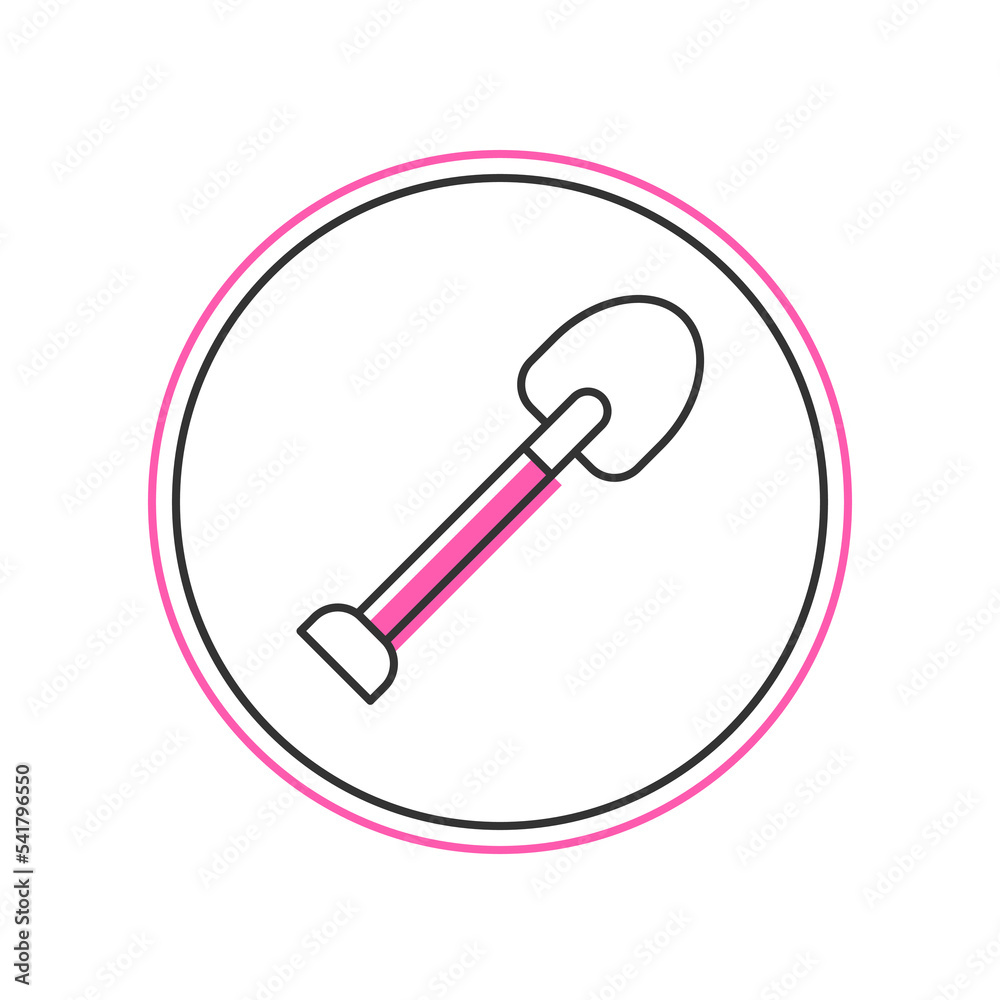 Filled outline Shovel icon isolated on white background. Gardening tool. Tool for horticulture, agriculture, farming. Vector Filled outline Shovel icon isolated on white background. Gardening tool. Tool for horticulture, agriculture, farming. Vector