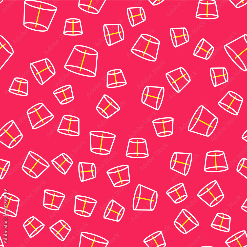 Line Geometric figure icon isolated seamless pattern on red background. Abstract shape. Geometric ornament. Vector Line Geometric figure icon isolated seamless pattern on red background. Abstract shape. Geometric ornament. Vector