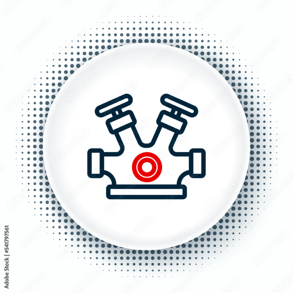 Line Fire hydrant icon isolated on white background. Colorful outline concept. Vector Line Fire hydrant icon isolated on white background. Colorful outline concept. Vector