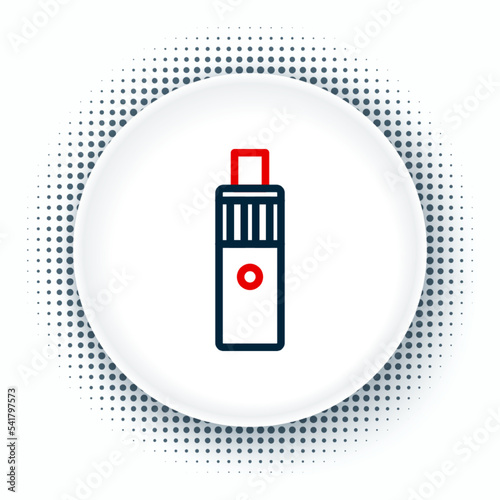 Line Vape mod device icon isolated on white background. Vape smoking tool. Vaporizer Device. Colorful outline concept. Vector