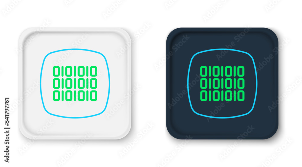 Line Binary code icon isolated on white background. Colorful outline concept. Vector Line Binary code icon isolated on white background. Colorful outline concept. Vector
