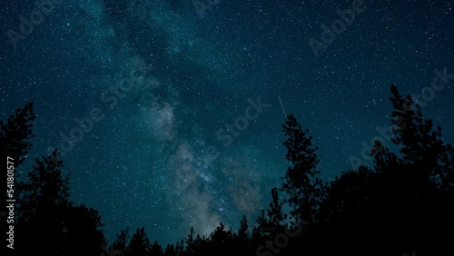 Milky Way Galaxy with Southern Delta Aquariids Meteor Shower Timelapse