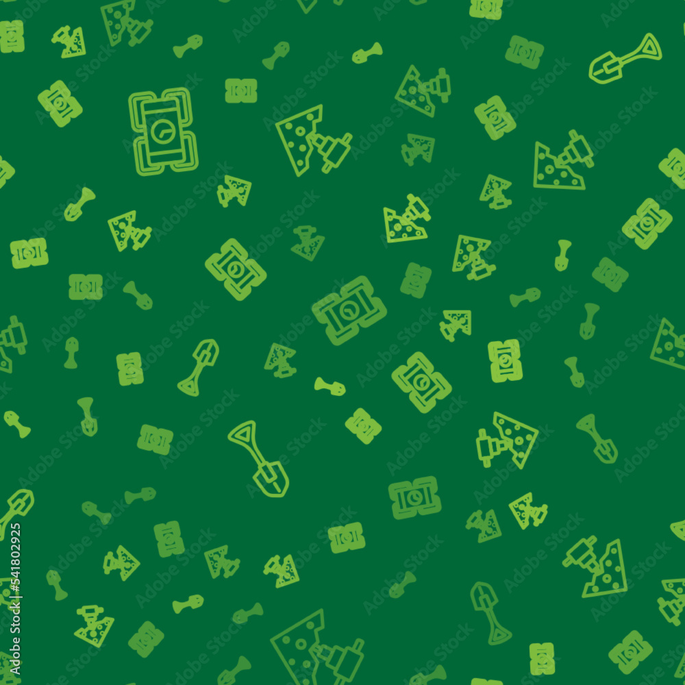 Set line Dynamite, Shovel and Construction jackhammer on seamless pattern. Vector Set line Dynamite, Shovel and Construction jackhammer on seamless pattern. Vector