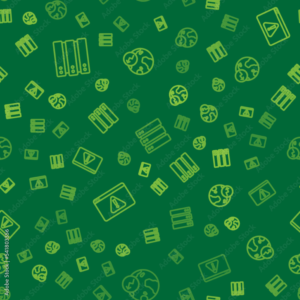 Set line Server, Browser with exclamation mark and Financial growth on seamless pattern. Vector Set line Server, Browser with exclamation mark and Financial growth on seamless pattern. Vector