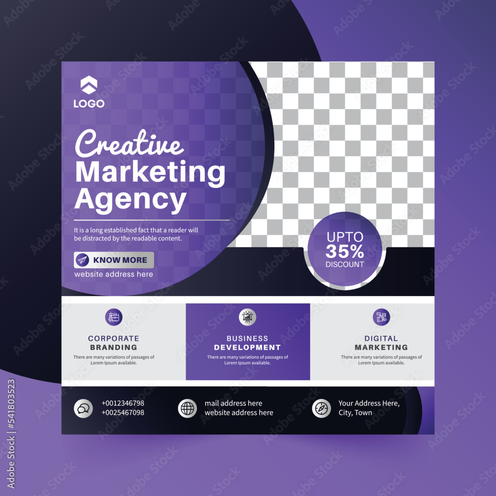 Digital marketing social media post web banner