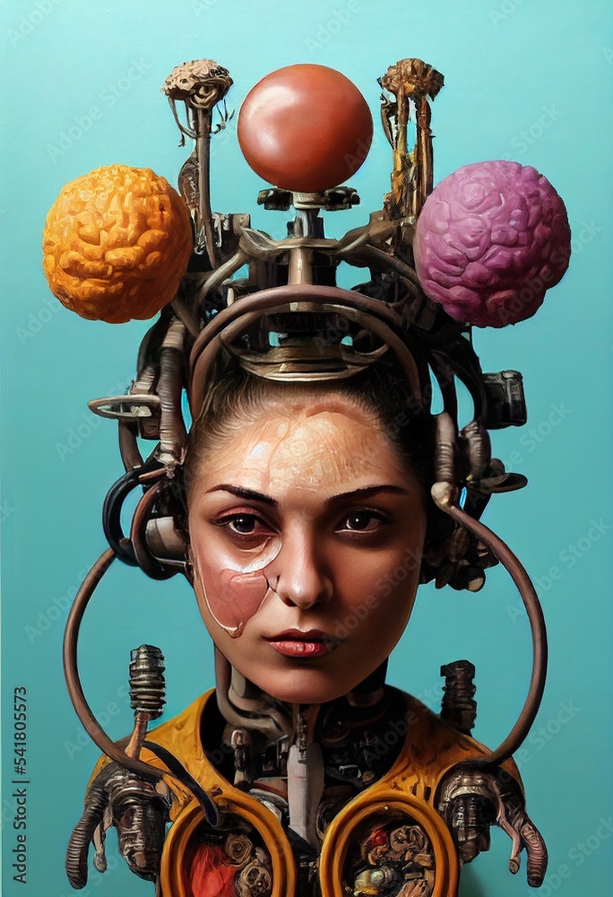 La Robot is a series of vintage floral female robots generated with