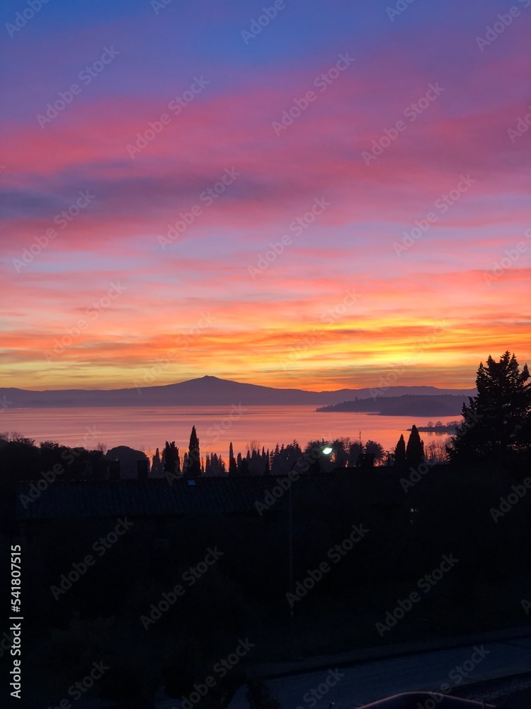 Fototapeta premium sunset in the city