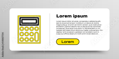 Line Calculator icon isolated on white background. Accounting symbol. Business calculations mathematics education and finance. Colorful outline concept. Vector