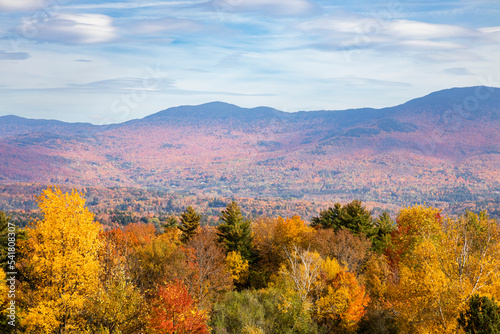 Autumn landscape, Stowe, Vermont, USA