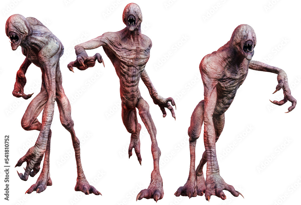 Zombie creatures 3D illustration Zombie creatures 3D illustration