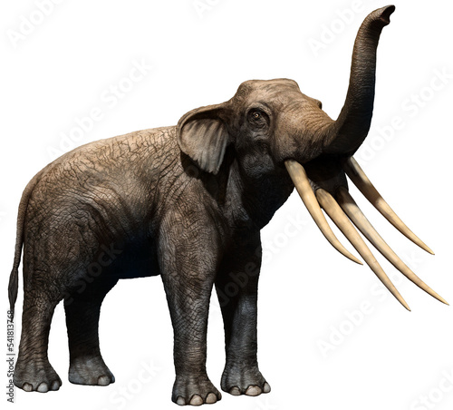 Photography Stegotetrabelodon prehistoric elephant 3D illustration