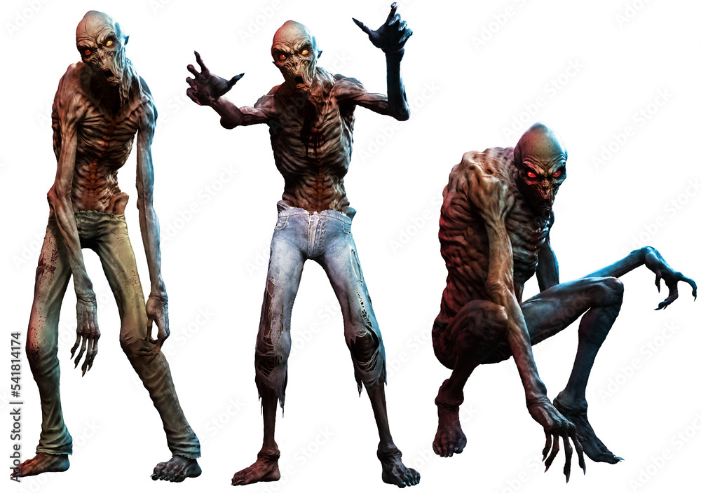 Foto Zombies or ghouls 3D illustrations