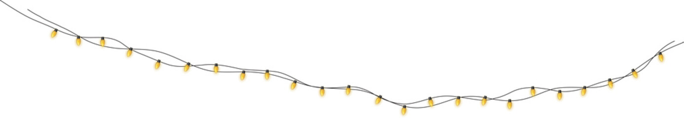 Christmas Holiday Garland with Light Bulbs