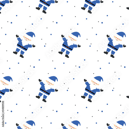 Pater with Nicholas on a white background. Pattern with Santa Claus on a white background. Vector illustration