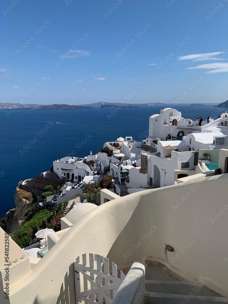 Santorini Island, Greece, Beautiful Oia town on Santorini island Stock