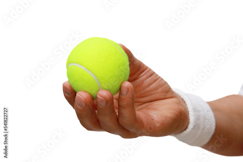 Gesture series. Hand holding tennis ball. © Composer