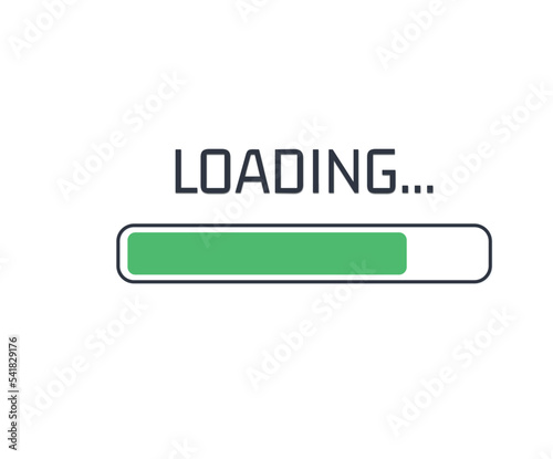 Isolated loading bar icon. 