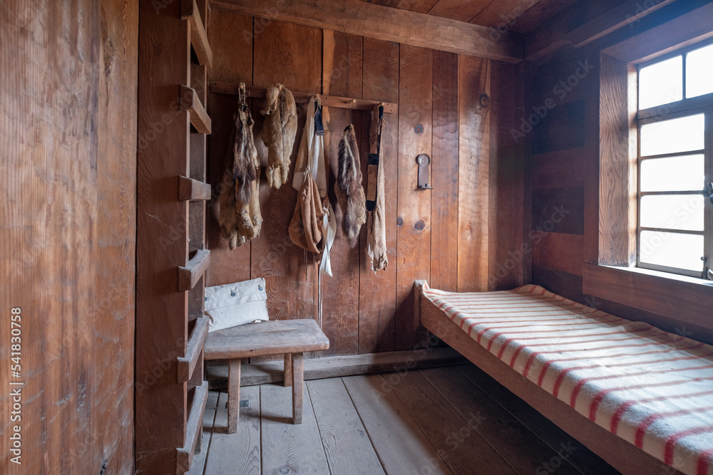 Sleeping Quarters and Furs, Fort Ross, California Coast Sleeping Quarters and Furs, Fort Ross, California Coast