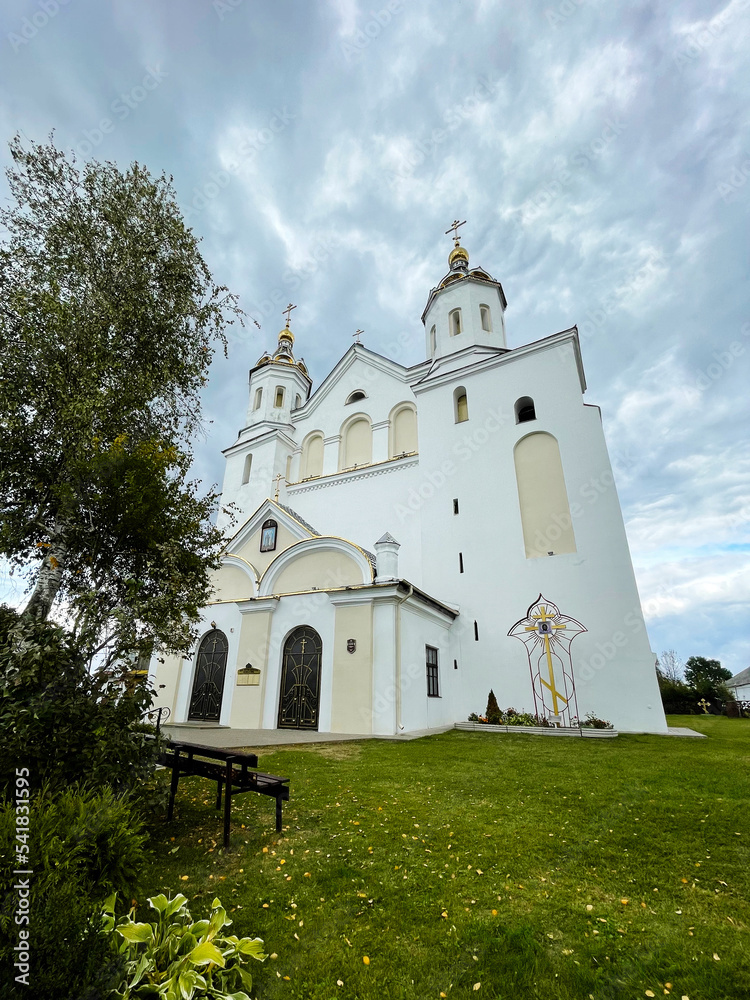 Orthodox SS. Boris and Gleb Church, in Belarusian Gothic style in Novogrudok (Navahrudak), Belarus. 