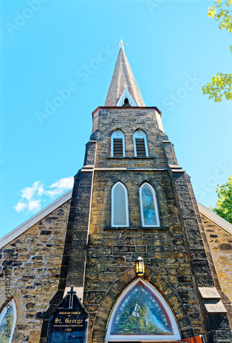 Steeple on Anglican Church of St George in Sydney photo