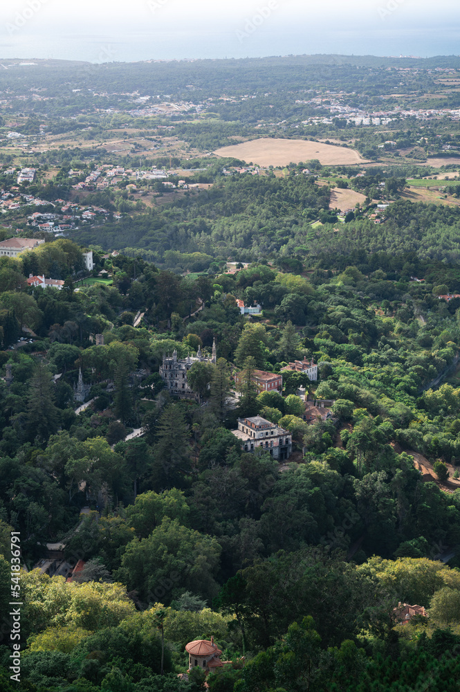 Landscape city and forest from Sintra, Portual