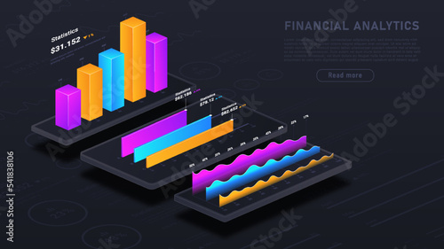 Financial analytics concept