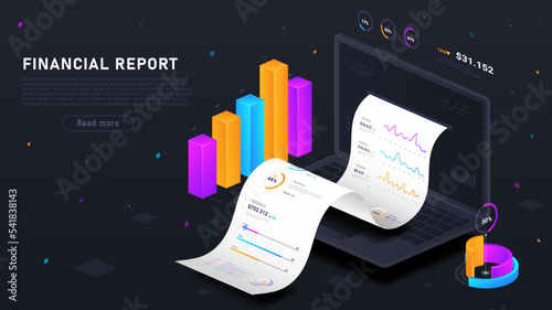 Financial report concept