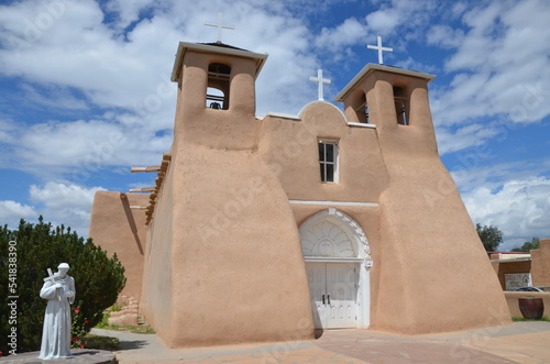 Adobe style church in New Mexico, USA 