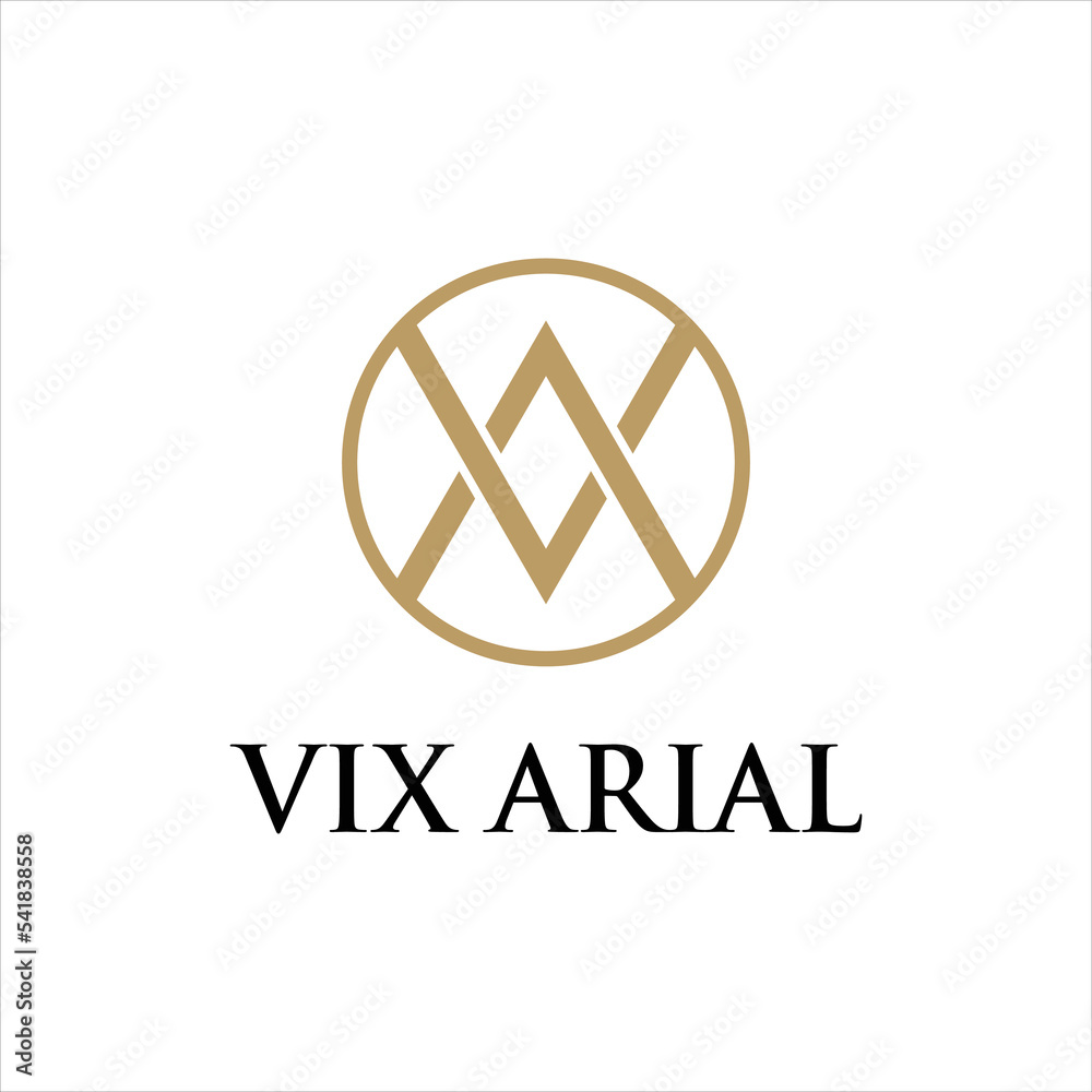 Fototapeta premium letter VA, AV Logo Design Template