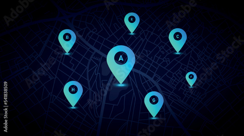 Location on street map
