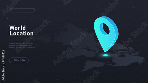 Navigator 3D isometric pin